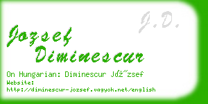 jozsef diminescur business card